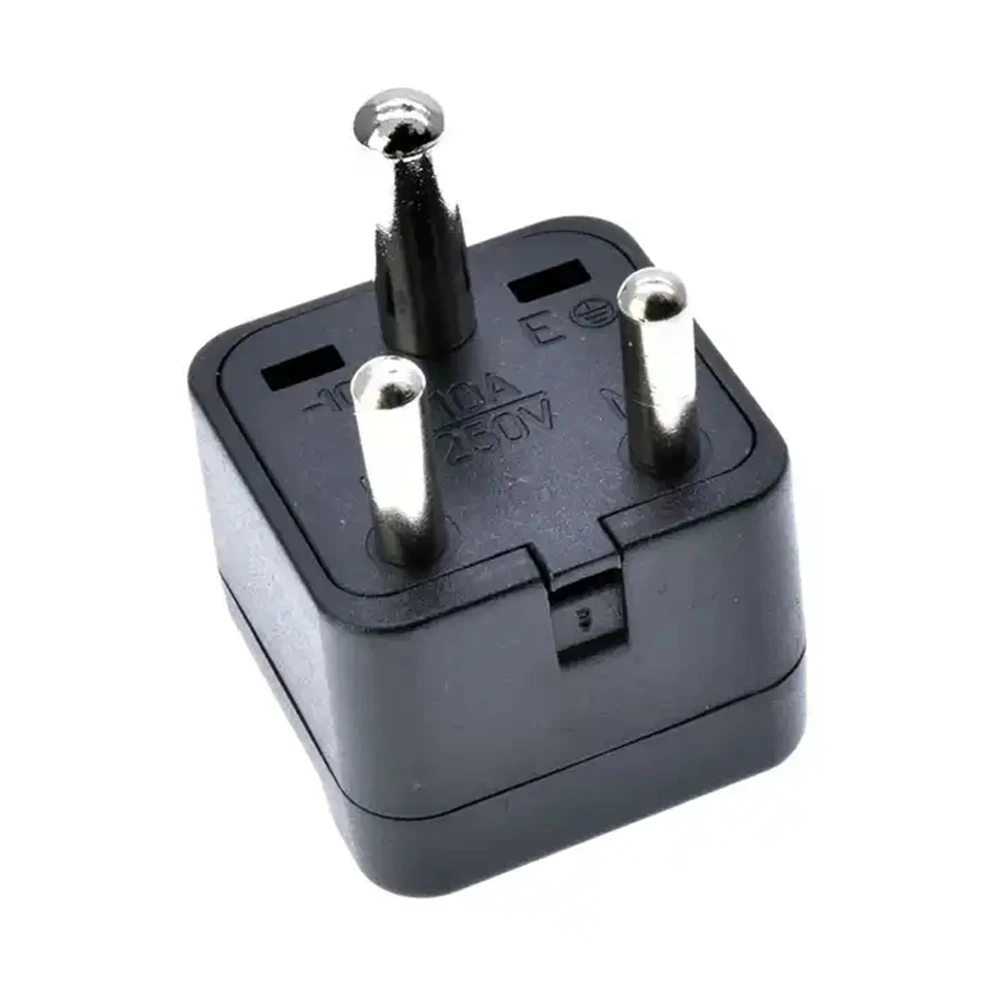 US/Japan to South Afirca Plug AC Power Plug Travel charging plug Adapter Converters Electrical Socket 10A 250V Indian plug black