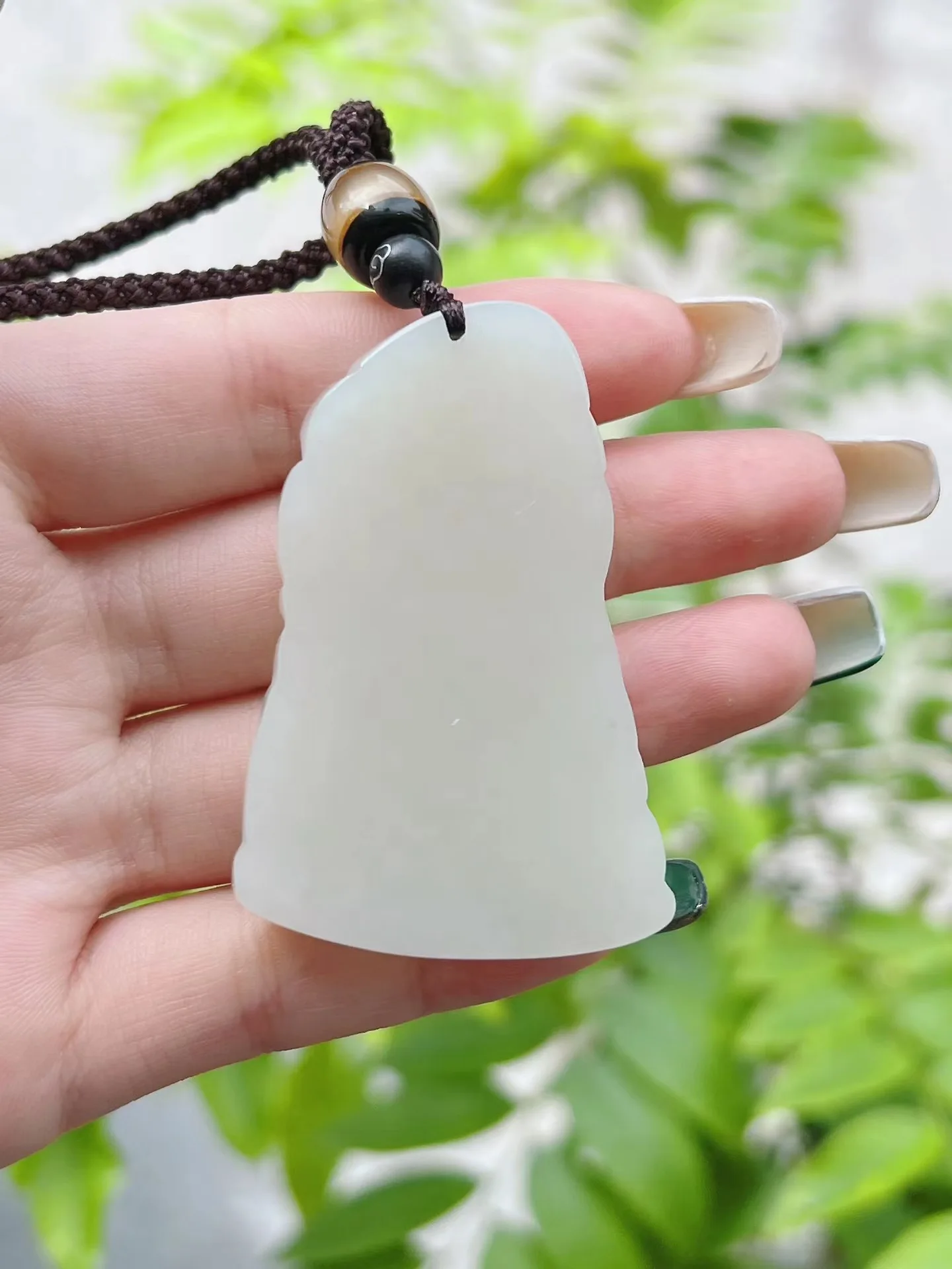 Exquisite Hetian Jade Guan Gong Pendant Jewelry 3498#