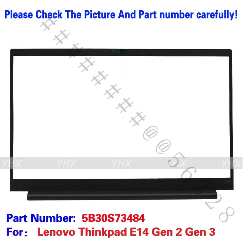 SS+5PCS Brand New LCD Front Bezel Frame RGB Screen Trim 5B30S73484 For Lenovo ThinkPad E14 Gen2 Gen3 Laptop Screen Border Replac