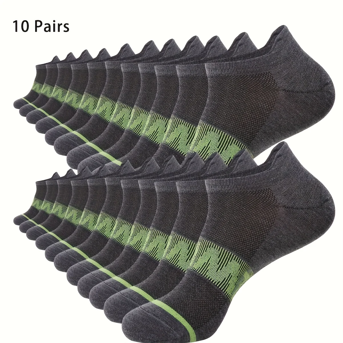 10/ 20 Pairs الجوارب الرجالية الجوارب القصيرة ماصة للعرق ورائحة كرة السلة/الجري جوارب رياضية تنفس شبكة الرجال الجوارب