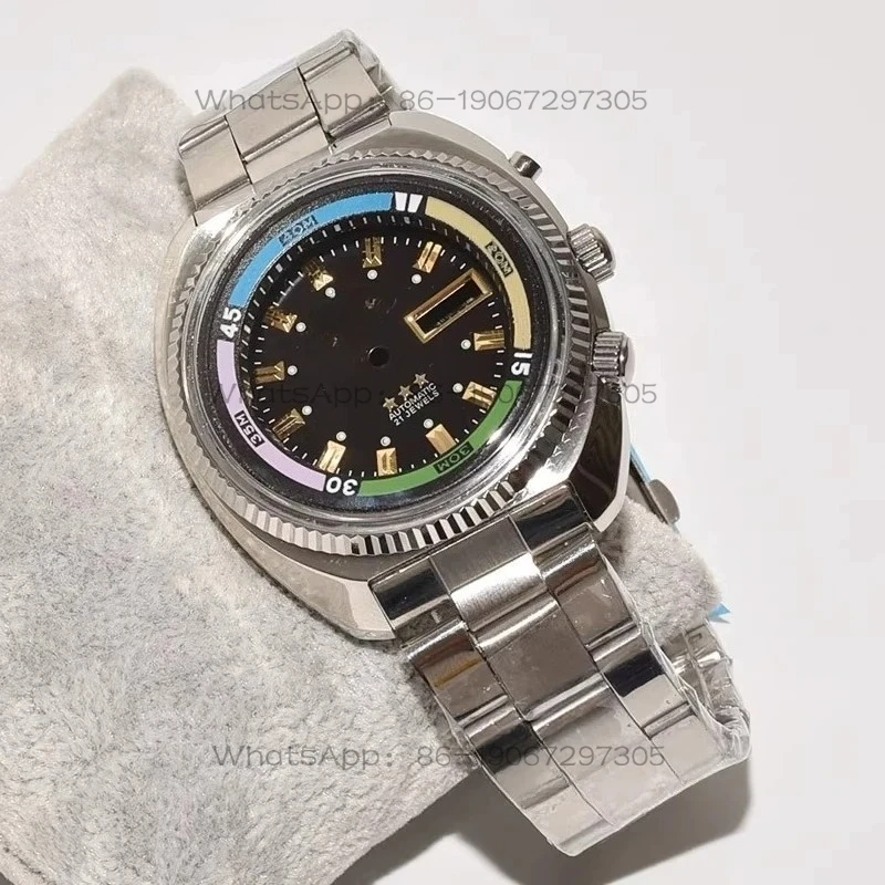 

Haiba Pack 46941 46943 Movement Large Dial Organic Rubber Cover Lens All Steel Case Watch Accessories