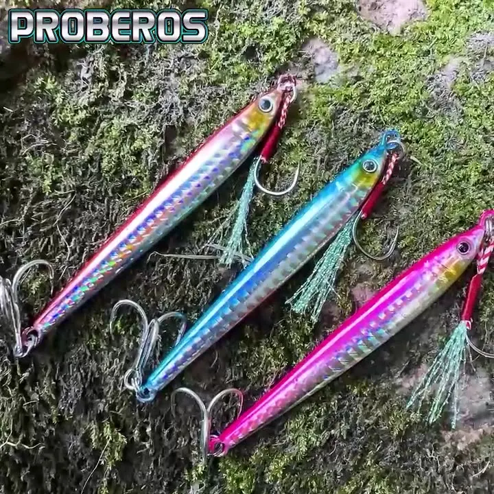 1Pieces Slow Long Metal Jig Fishing Lure 14g-17g-21g-28g-40g-60g Cast Jigging Spoon Artificial Shore Fish Bait Sea Bass Fishing view 5