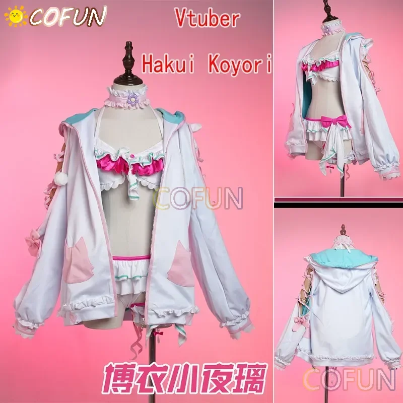 COFUN Vtuber Hakui Koyori Women Cosplay Costume Cos Game Anime Party Uniform Hallowen Play Role Clothes Clothing