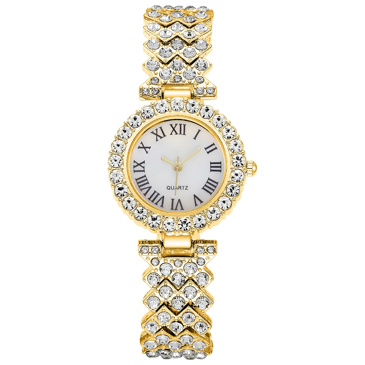 6 sztuk moda damska zegarki luksusowe Rhinestone Roma Dial zegarek kwarcowy zestaw biżuterii Relogio Feminino (bez pudełka) — zdjęcie 6