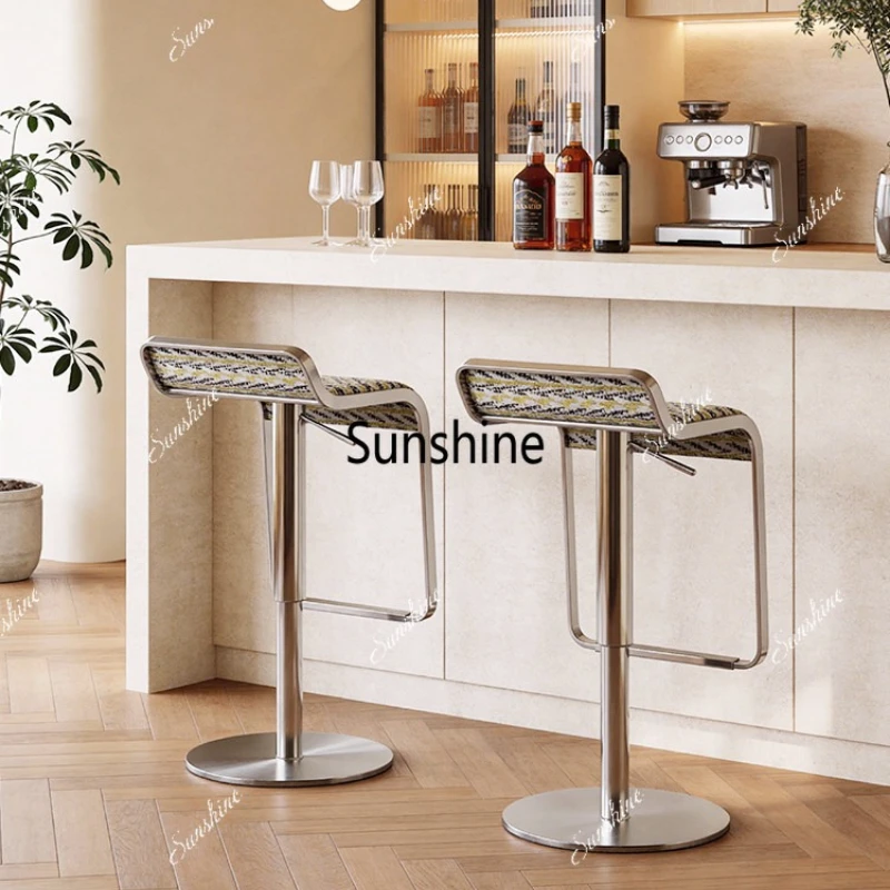 Lifting and rotating high stool for home creative island chair