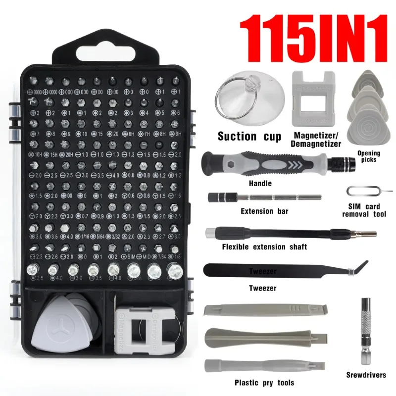 

115-in-1 Precision Screwdriver Set Multifunctional Professional repair Tool For Computer PC Laptop Phone MacBook Repair Kit Tool