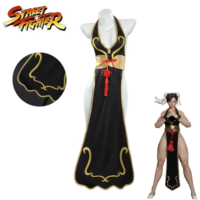 New Street Fighter Chunli Cosplay Costume, Sexy Cheongsam, Lion Dance Performance Costume, Cosplay Anime Halloween Costume view 2