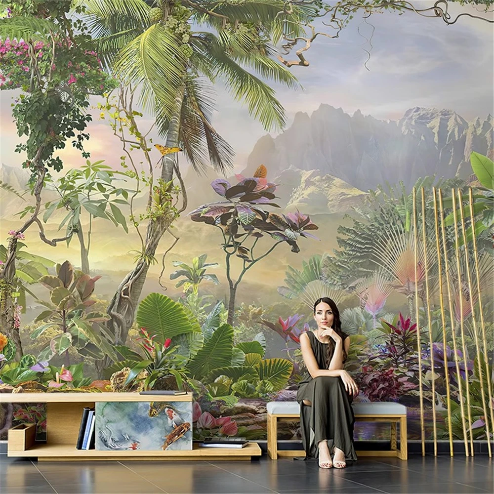 custom floral wallpapers for living room modern wallpaper minimalist TV background papier peint mural 3d wall paper flooring