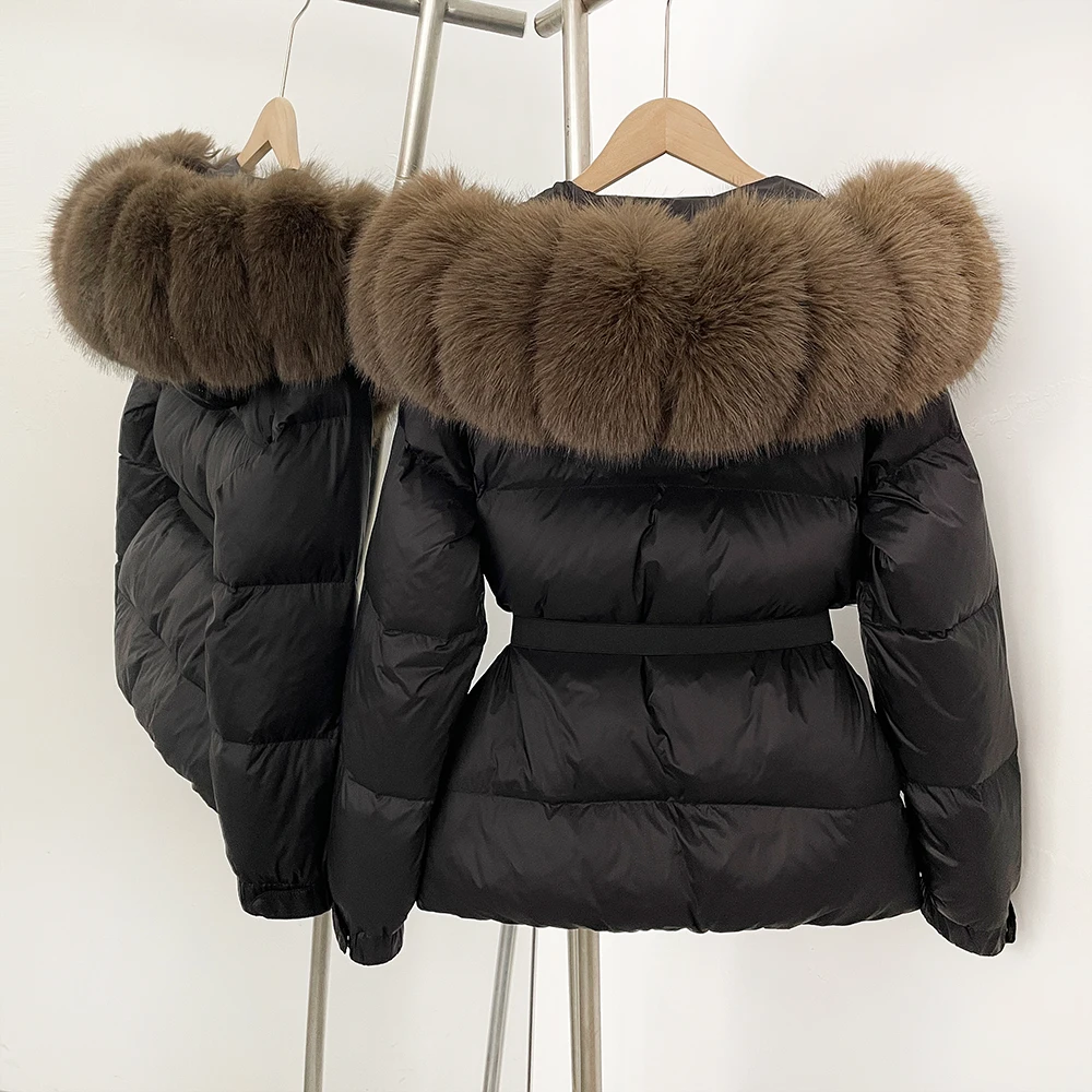 Casacos de inverno das mulheres jaqueta com capuz leve acolchoado feminino premium casaco de pele do falso outerwear jaqueta mulher inverno