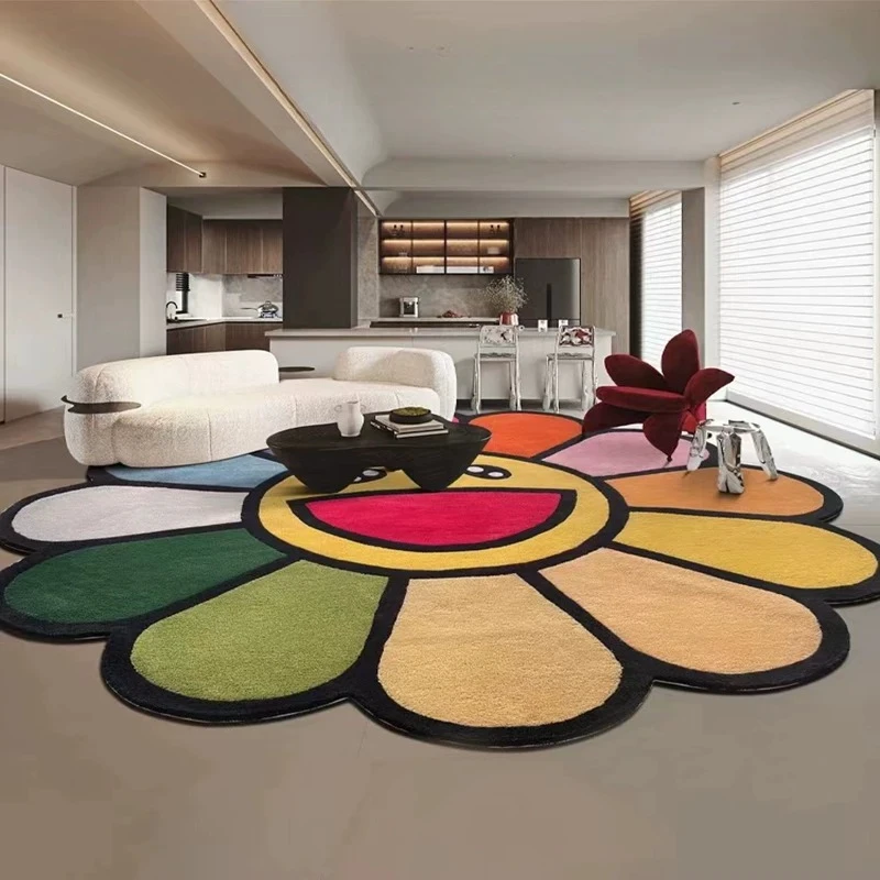 Smiling Sunflower Round Simple Computer Swivel Chair Bedroom Bedside Children's Leisure Area