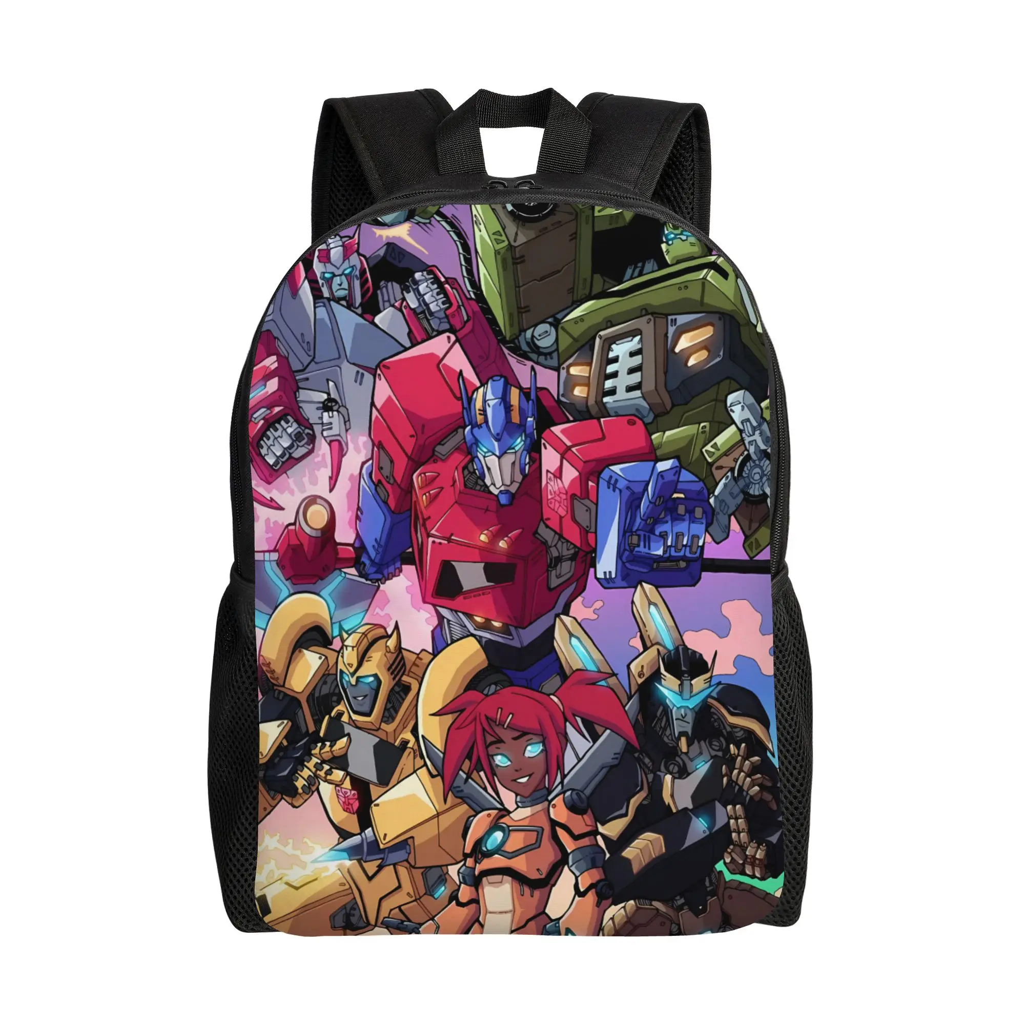 Transformered Cartoon Backpack 3D Printed Travel Backpacks Teen Designer Pattern High School Bags Casual Rucksack