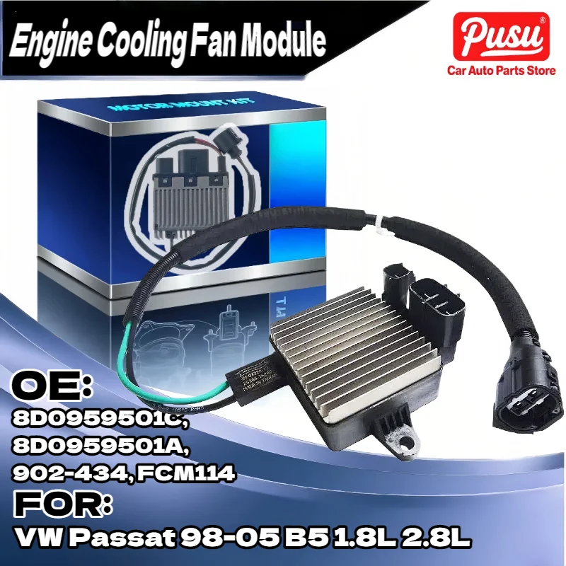 

902-434 FCM114 8D0959501C Radiator Fan Control Module For VW Passat 1998 2005 B5 1.8L 2.8L
