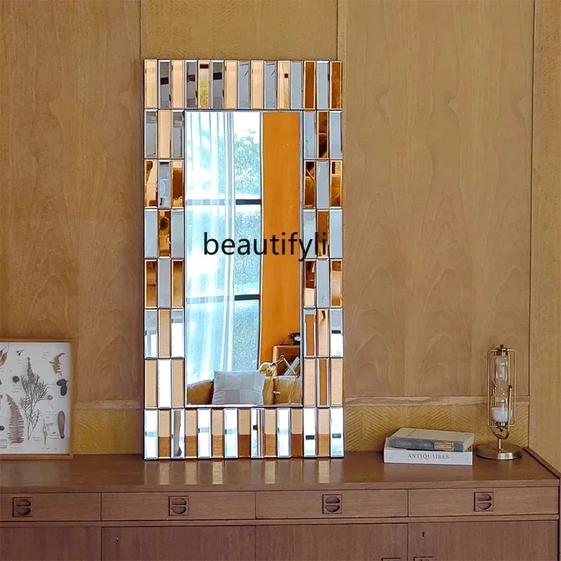 A176  Rearview mirror beauty salon everyone's room light luxury cream double axis super high makeup mirror