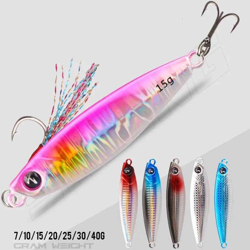 

ApexMarine 5pcs Pesca 10g 15g 20g 25g 30g 40g Metal Jigging Lure Shore Casting Slow Pitch Jigs Fishing Lures воблер