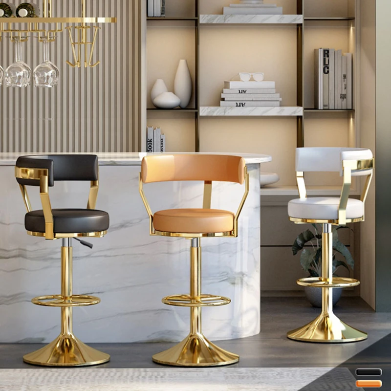 Minimalistic Women Lounge Bar Chairs Metal High Kitchen Modern Bar Chairs Luxury Modern Taburete De Cocina Alto Home Furniture