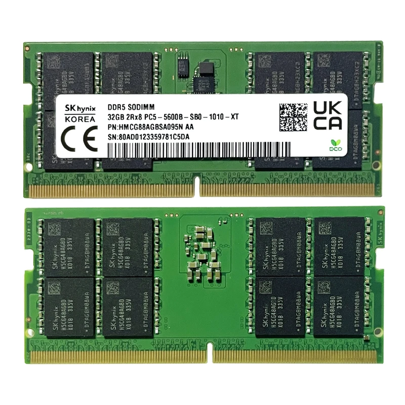 SK Hynix RAM DDR5 32GB 4800MHz 5600MHz 6400MHz Memory for Laptop