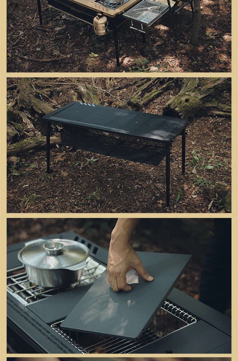 Table de Camping pliante pique-nique, table de cuisine tactique multifonction extensible