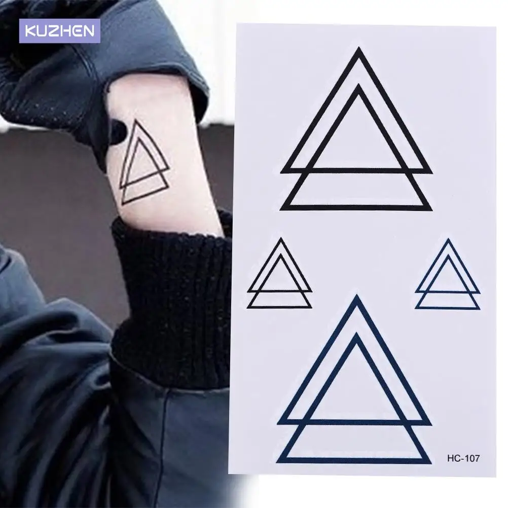 

Creative Geometric Temporary Tattoos Triangle Tattoos Modern Style Unisex Body Tattoos Body Paint Waterproof Tattoos