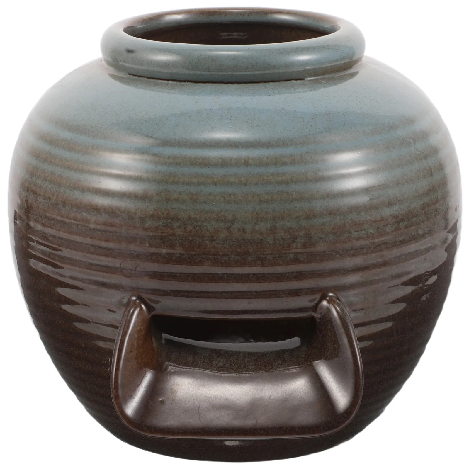 

Ceramic Fountain Jar Water Feature Indoor Outdoor Tabletop Circulating Waterfall Patio Decoration Fish Pot