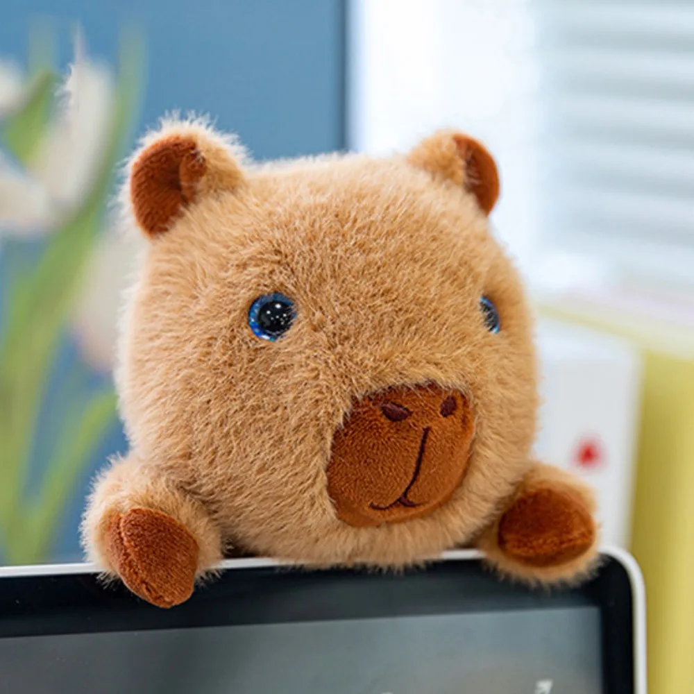 Bambola di pezza Peluche Capibara Ciondolo Borsa Ornamento divertente Peluche Capibara Portachiavi Carino Cotone PP Animale del fumetto Portachiavi Coppia