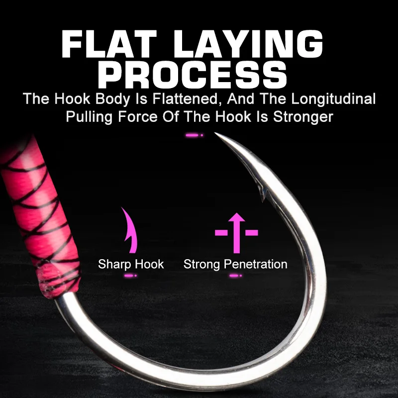 OBSESSION HK040 10Pairs High Carbon Metal Jigging Assist Hook UV Luminous PE Line Pike Jig Lure Saltwater Fishing Hook Pesca