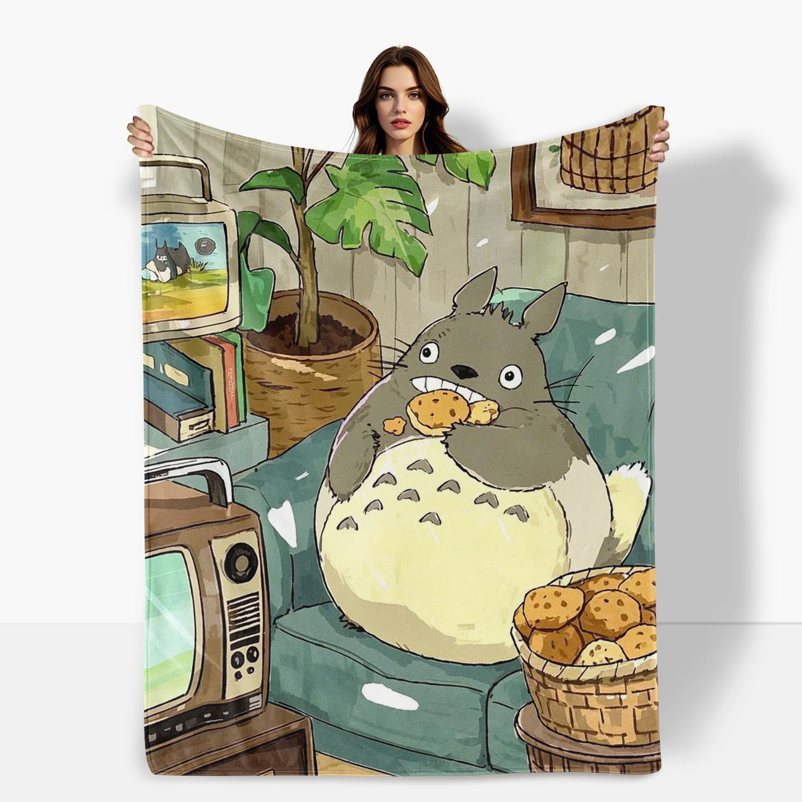 Premium Quality Indoor Totoro Cartoon Blanket Symbolizes Deep Affection And Comfort