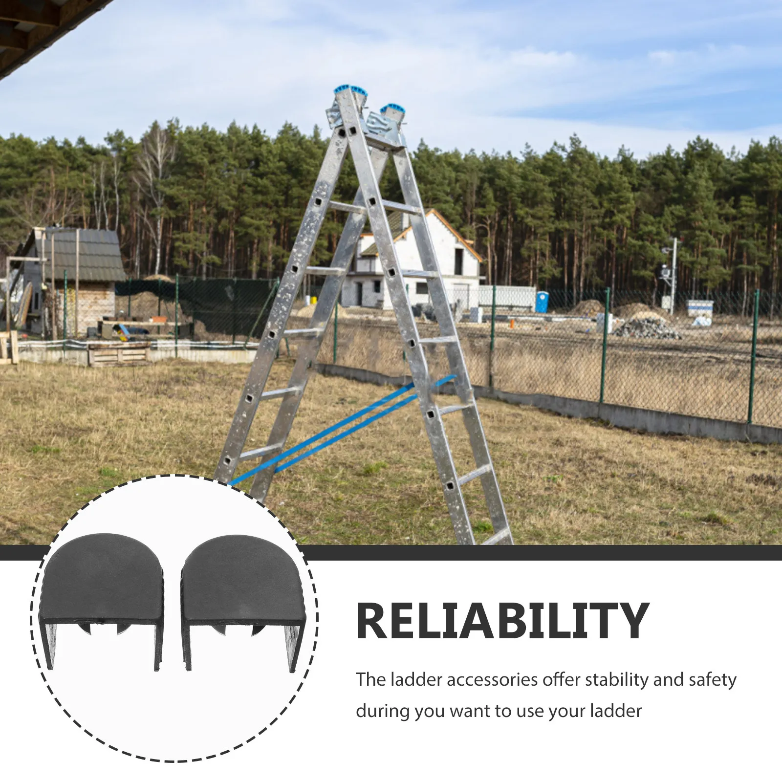 

2 шт. защитные накладки из алюминиевого сплава для лестниц, утолщенные пластиковые защитные колпачки, аксессуары для телескопических лестниц, стабилизирующие концевые накладки