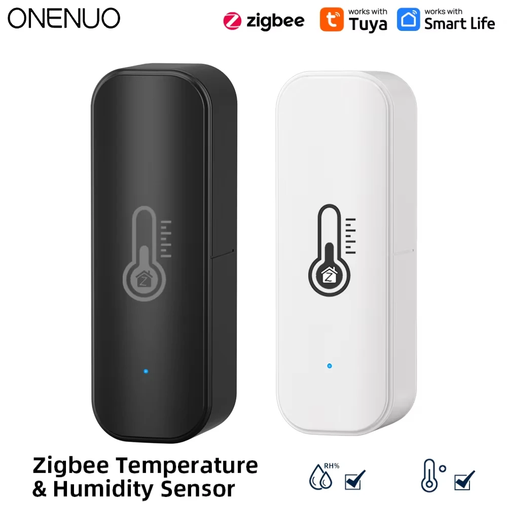 

Zigbee Temperature Humidity Sensor with Black or White Color Support Tuya APP Remote Control Thermometer Hygrometer Sensor