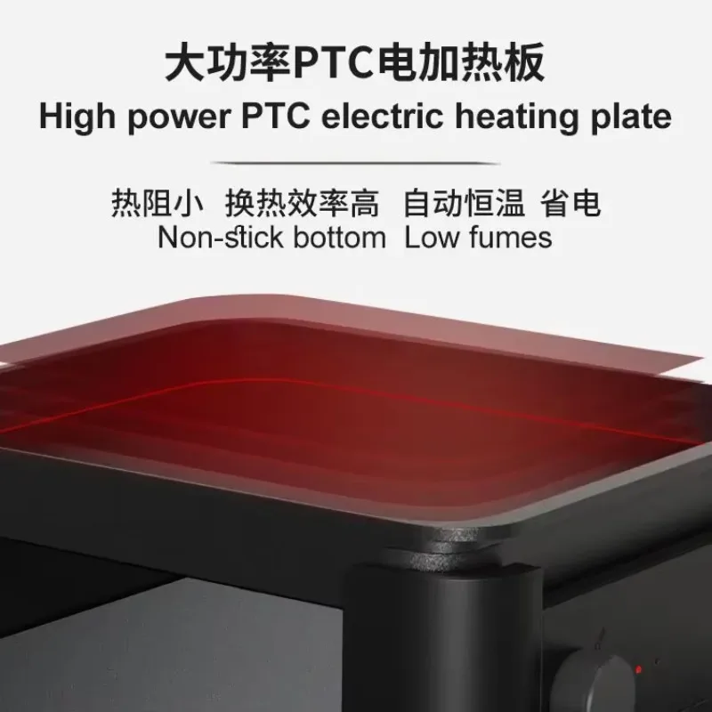 

Portable Smokeless Electric Griddle Grill Pan Mini Flat Top Teppanyaki Bbq Contact Kebab Grills