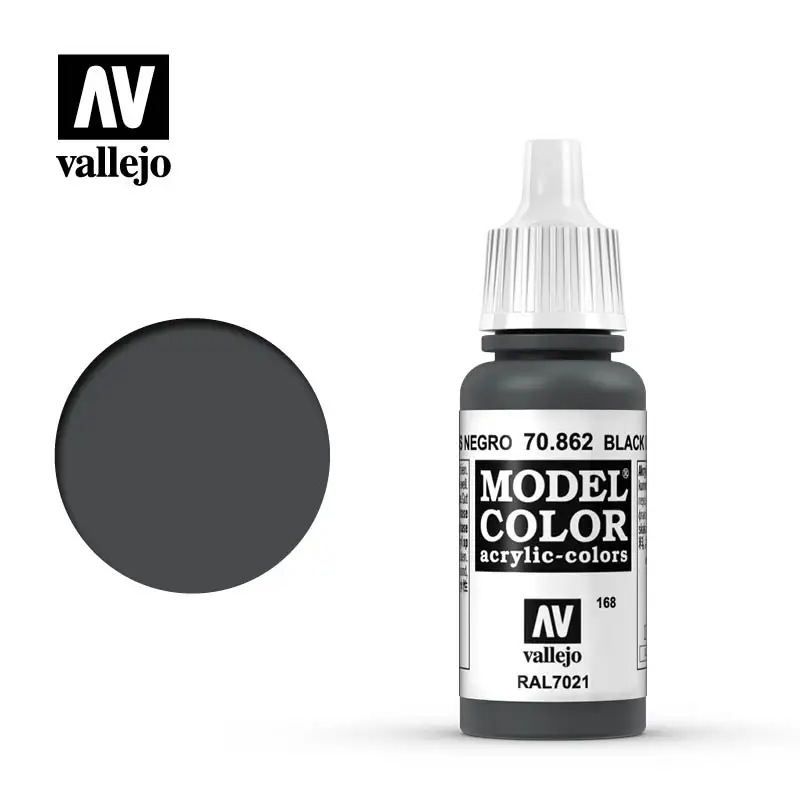 vallejo-tinta-acrilica-para-colorir-modelos-pintada-a-mao-a-base-de-agua-espanha-av-70862-168-ral7021-fs37031-preto-e-cinza