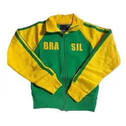 2024 Y2K Aesthetic Brazilian Green Oversized Sweatshirt  Women Letter Embroidery Zipper Hoodie Vintage Gothic Jacket Coat