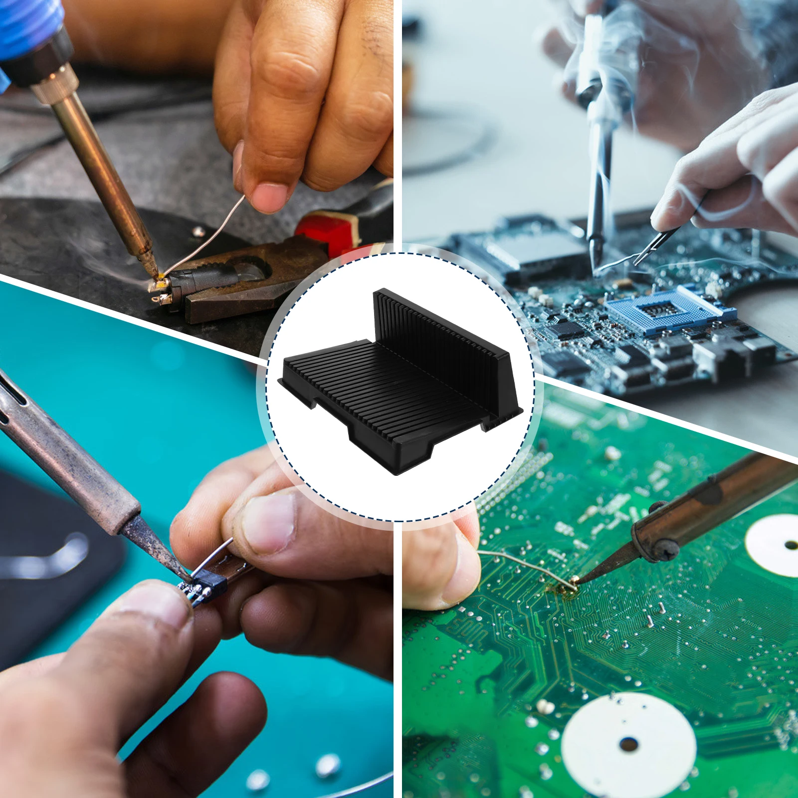 

Anti-static Bracket Diy Circuit Board Projects Electronic Holder for Soldering Black Antistatic Pcb