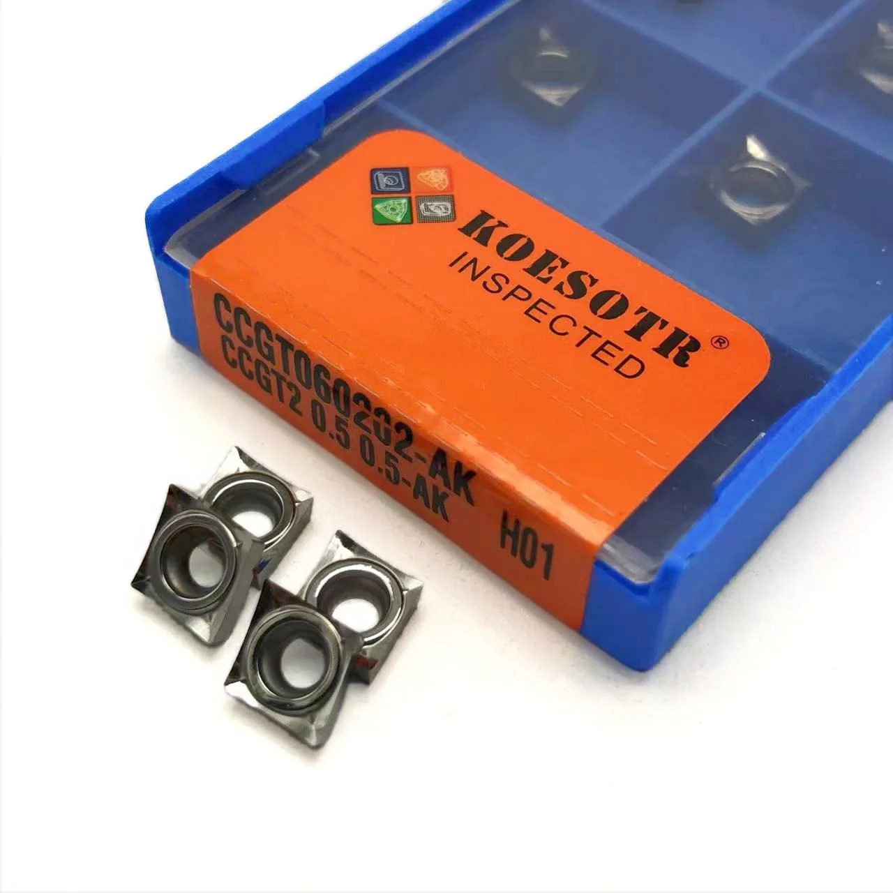 CCGT060204 알루미늄 커터 블레이드, CCGT 060204 절삭 공구, 절삭 공구 인서트 CNC 공구, AL + TIN 합금 목재, 08 AK H01, 10 개