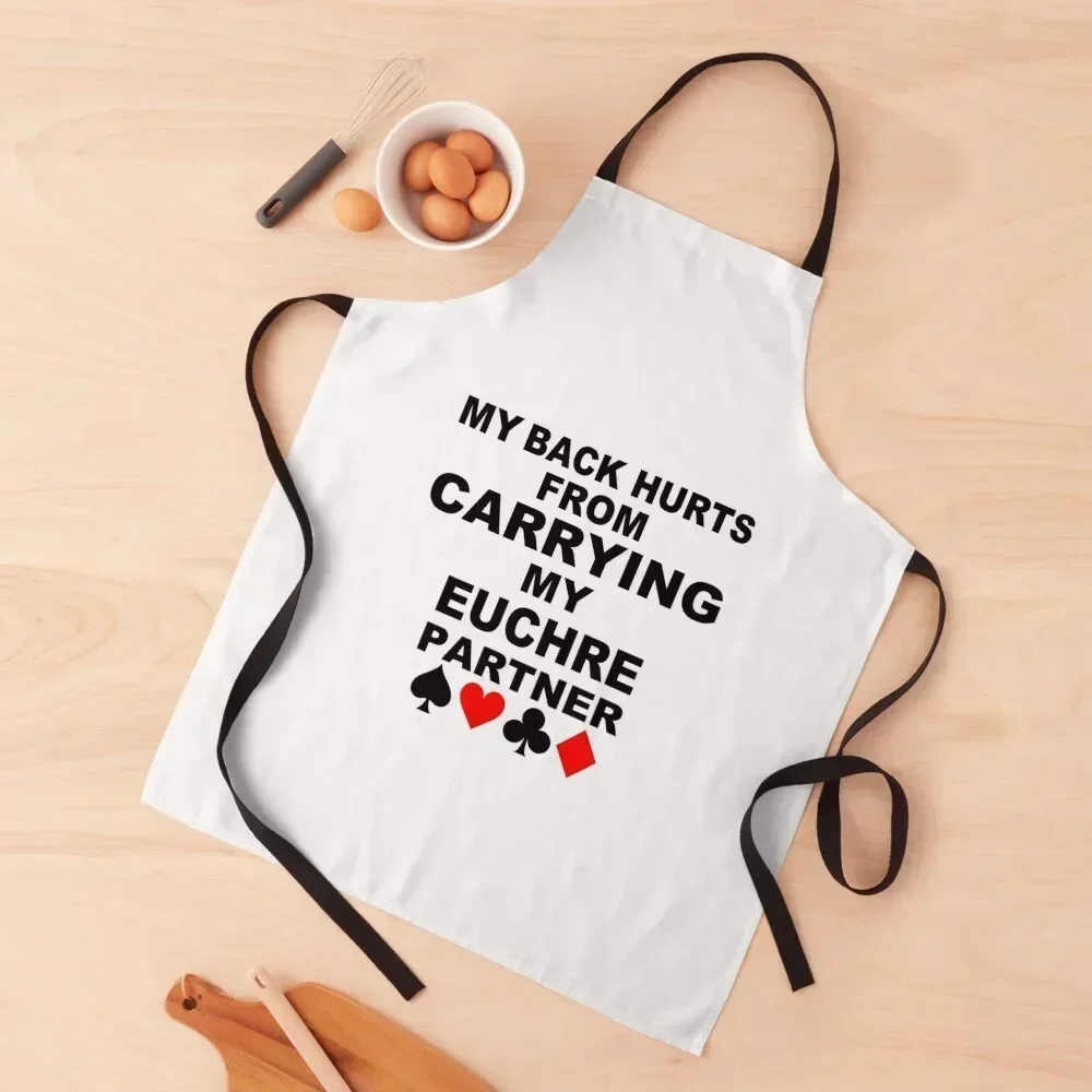 

Euchre Partner, Euchre Player, Card Game Apron Kitchen Women Barista Beauty painting Apron