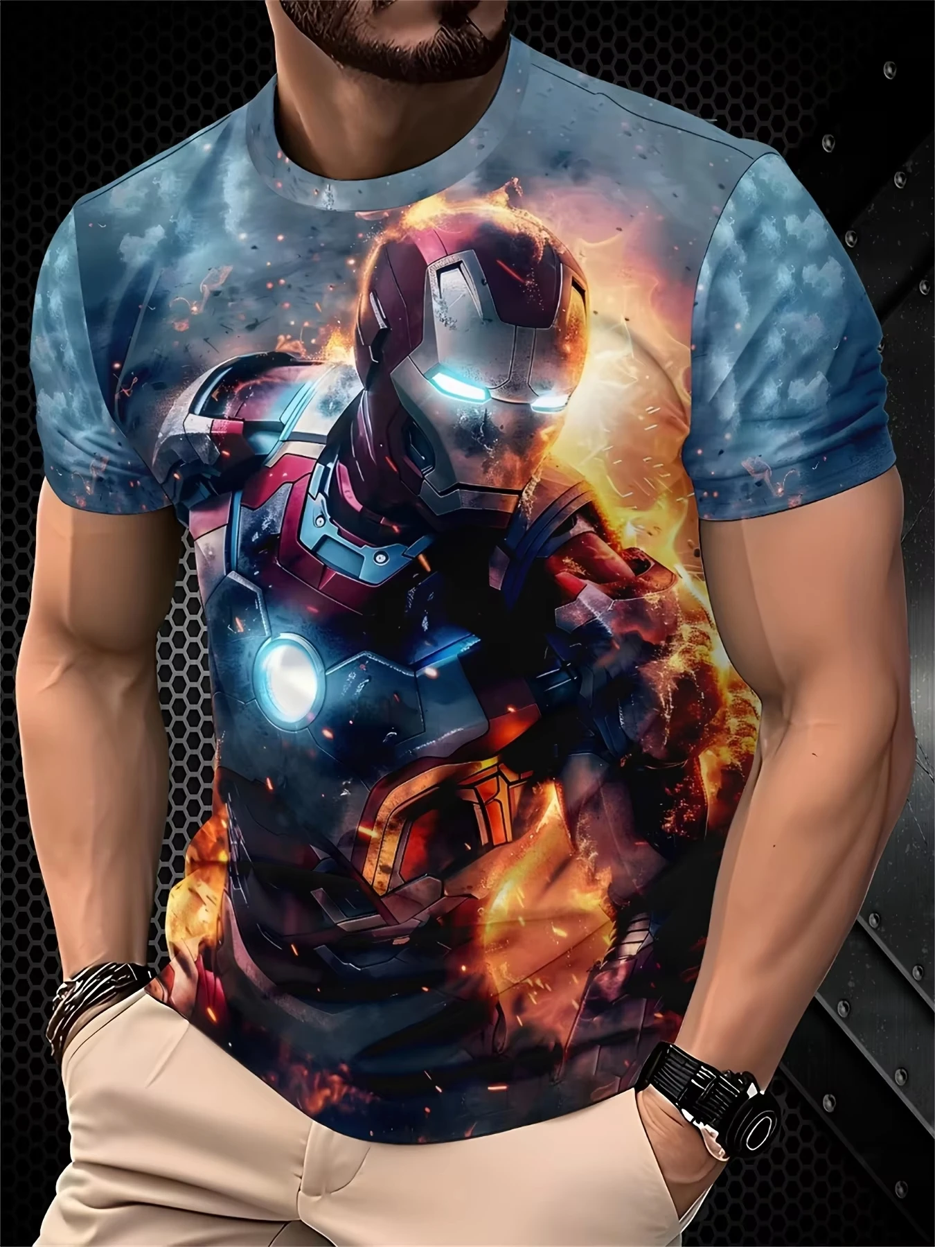 Camiseta de manga corta a la moda para niños de Marvel, camiseta con estampado 3D de Iron Man, Deadpool, Capitán América, Spider-Man, ropa para fanáticos de superhéroes
