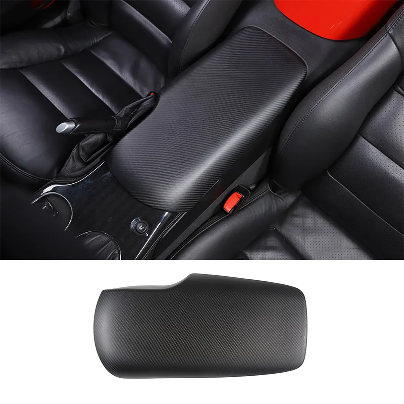 

For Chevrolet Corvette C6 2005-2013 Real Carbon Fiber Car Center Control Armrest Box Decorative Cover Interior Accessories