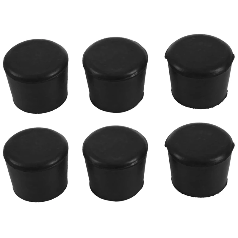 Rubber Furniture Crutch Feet Stool Chair Leg Tip Pad 24Pcs Black