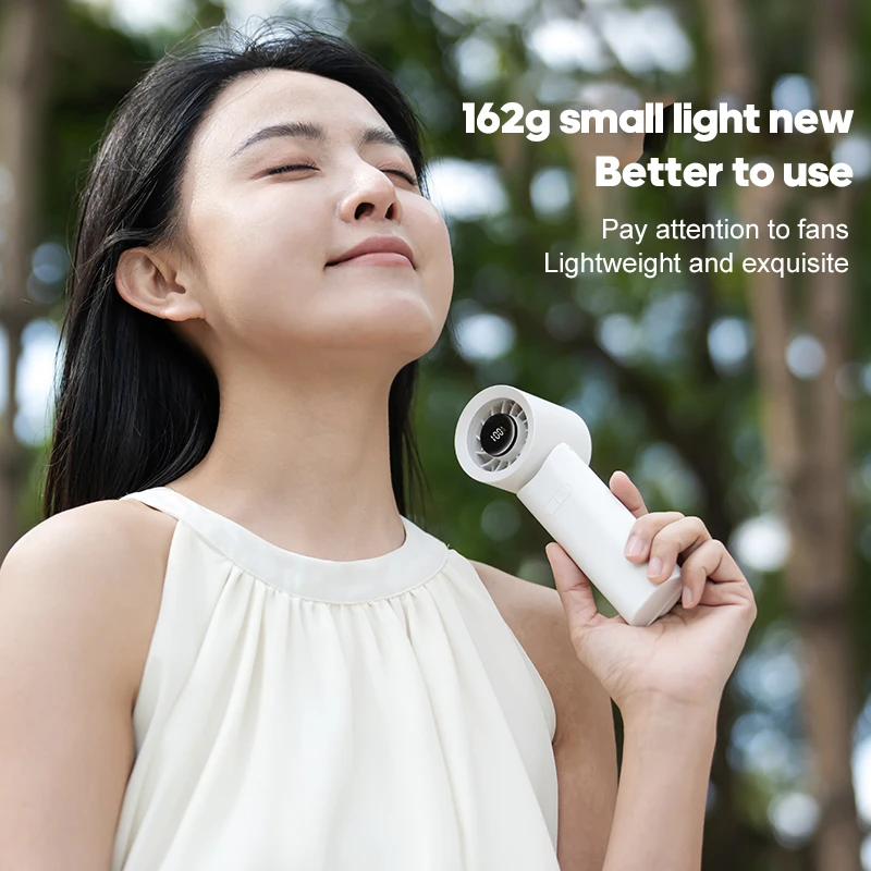 고속 미니 휴대용 팬 2000mAh 충전식 접이식 휴대용 팬 냉각 강력한 100 속도 조정 야외용 터보 팬