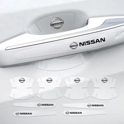 4/8pcs Transparent Car Door Handle Bowl Stickers Anti-scratch Protection For Nissan Nismo GTR Juke Versa Almera Xterra Qashqai
