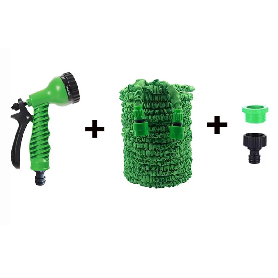 Tuyau d'arrosage télescopique, tuyau d'arrosage de jardin avec pistolet à eau haute pression, tuyau d'arrosage durable pour le lavage de voiture, l'arrosage du jardin, la maison
