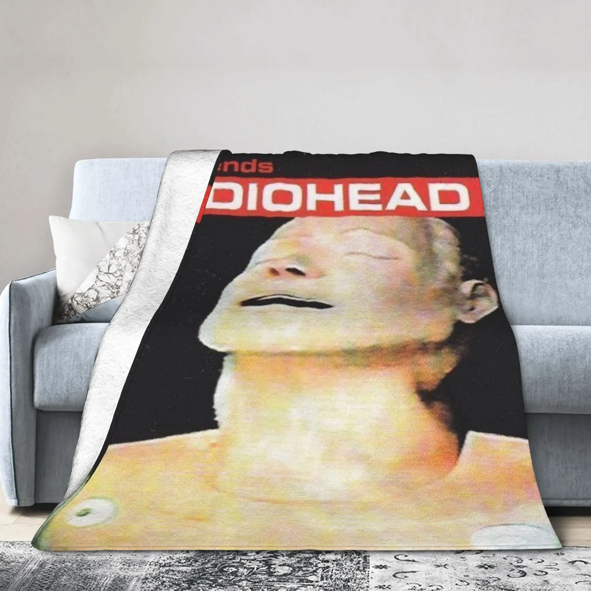 

Radiohead rock metal band Blankets Ultra-Soft Flannel Relax Present Throw Blanket Bedspread