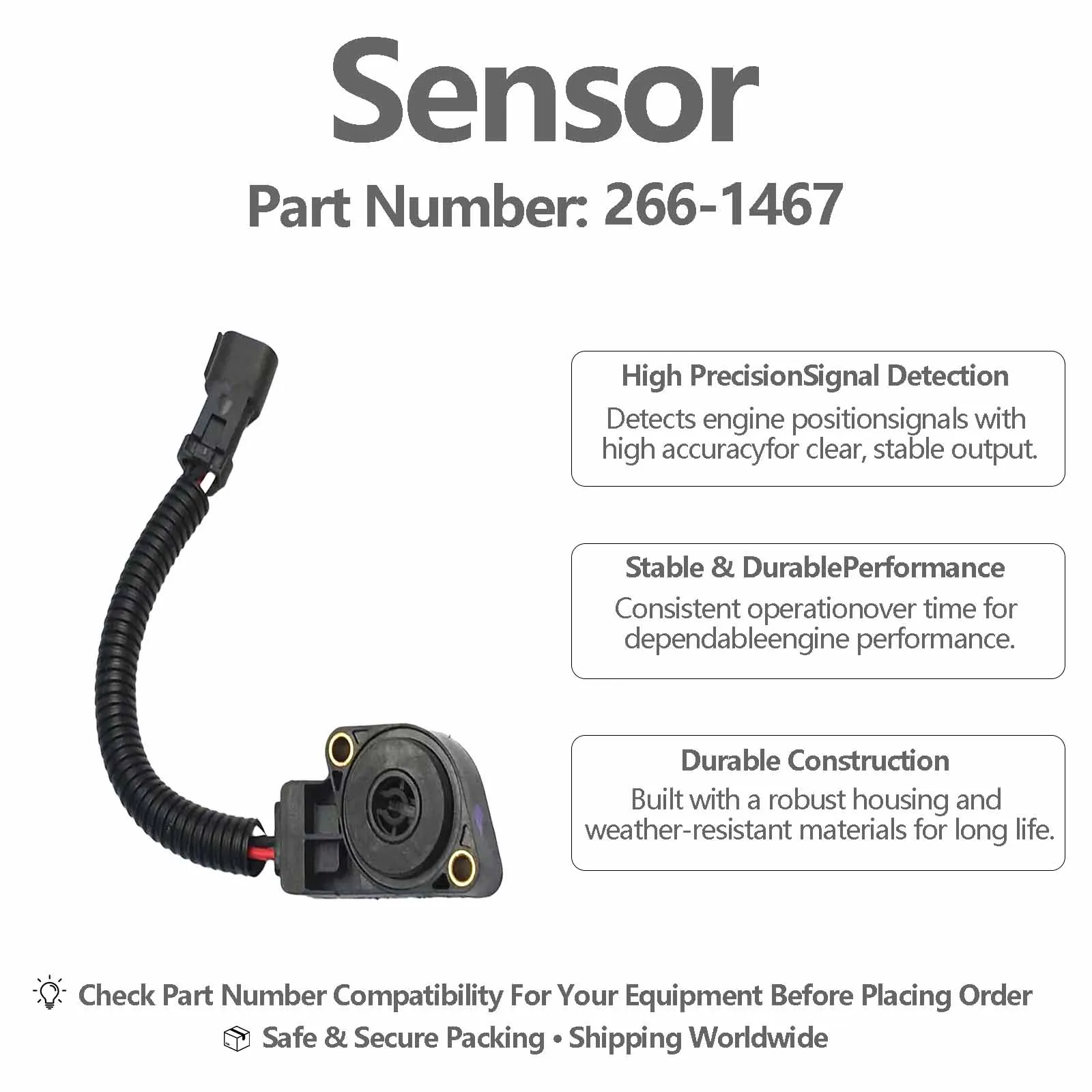 Position sensor 266-1467 For Caterpillar CAT R3000H R2900G R2900 XE Scraper