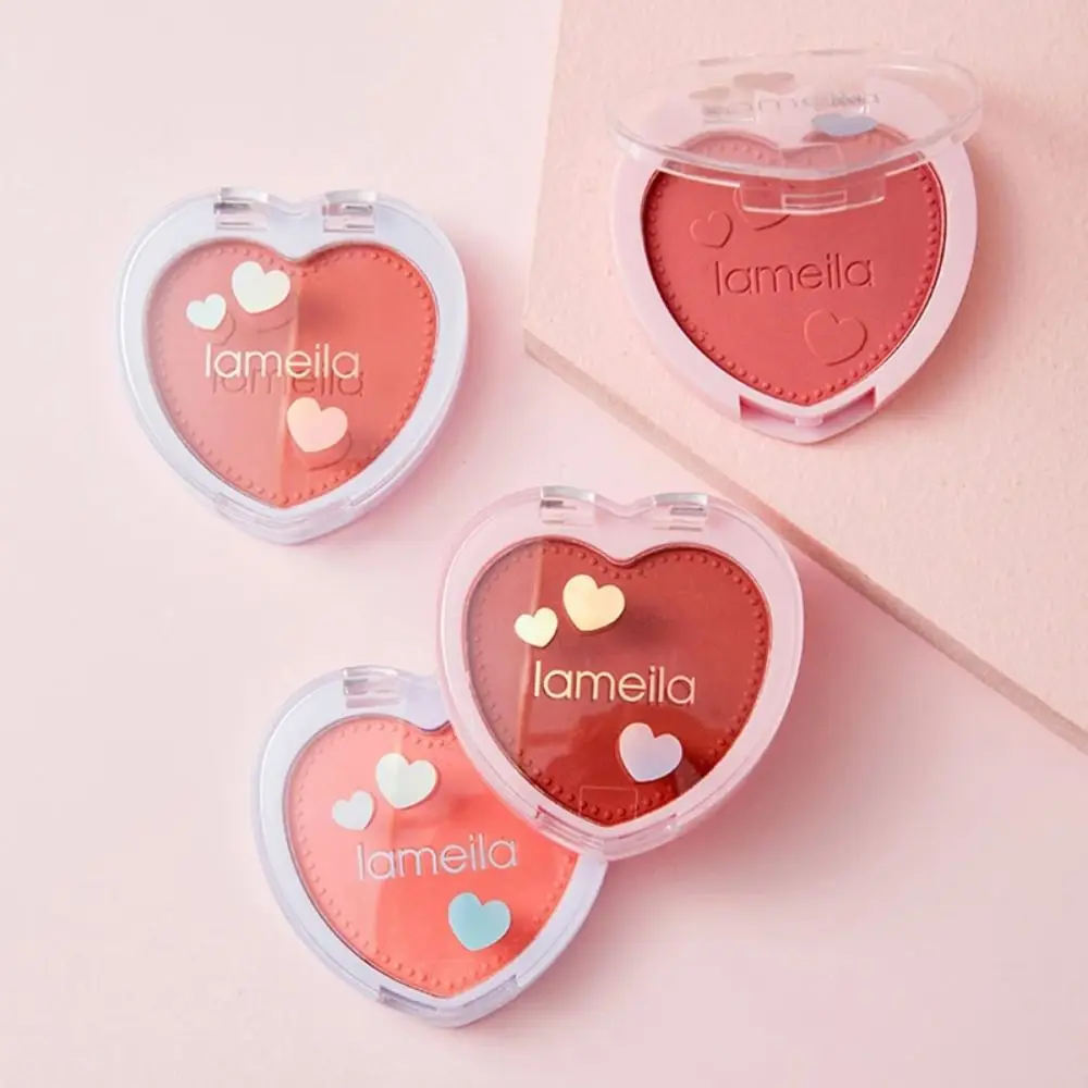 Moist Rose Cheek Tint Matte Heart-shaped Face Blusher Cosmetics Waterproof Soft Texture petalo Blush Palette Face Makeup