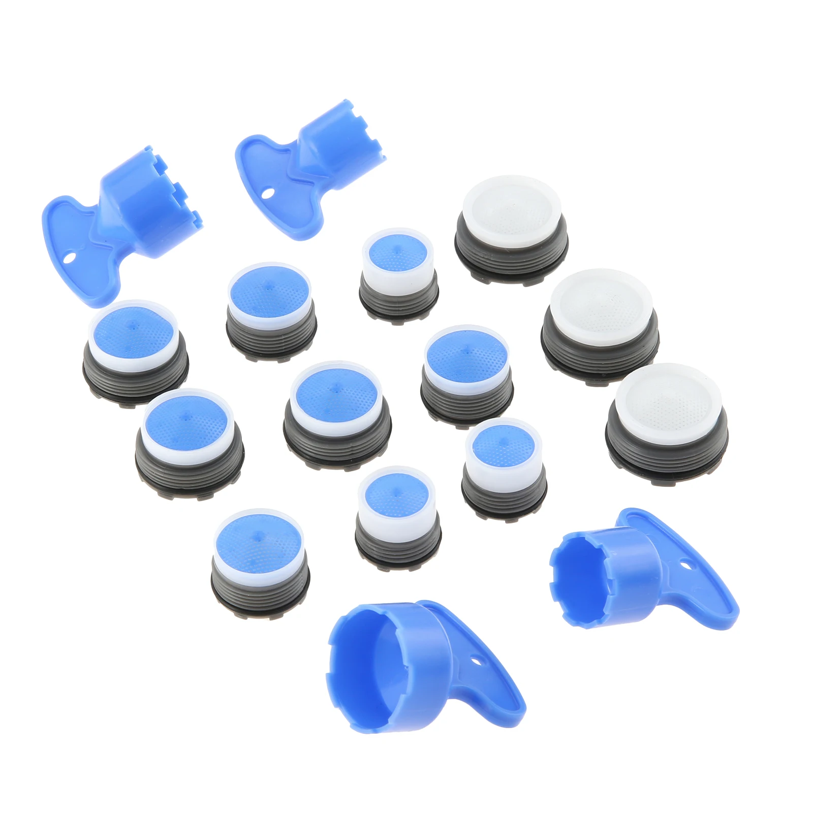 

12pcs Faucet Aerator with 4pcs Removal Wrench Water Saving Tap Bathroom Kitchen Basin Fitting for Male Thread M16.5 18.5 22.5 24