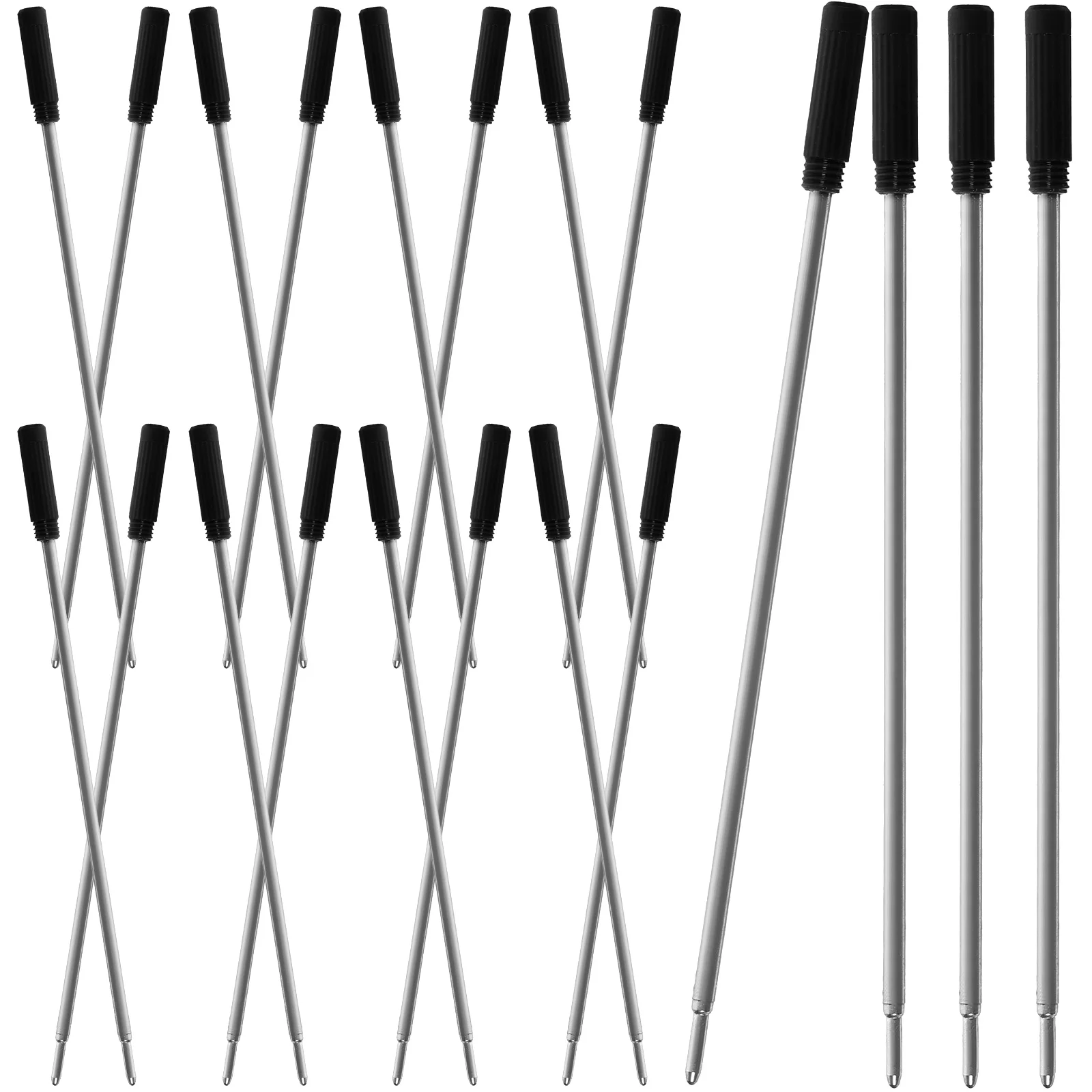

20 Pcs Black Gel Pens Replaceable Refill Replacement Refills Decorative Replacements Refillable Fine Point Students Ink Red