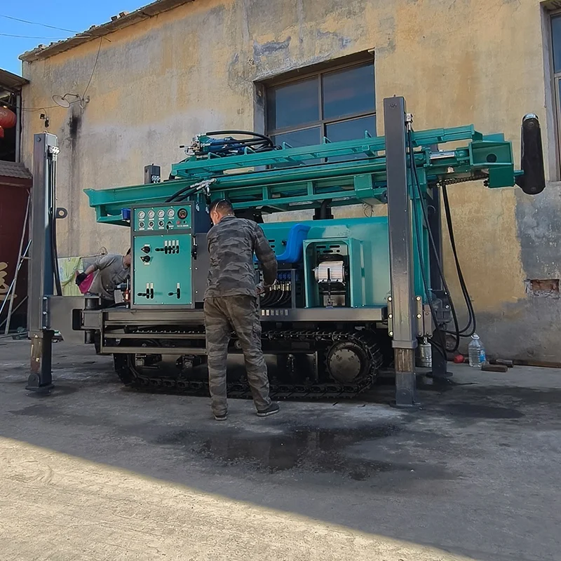 Deep Water Well Drill Fully Automatic DTH Drilling Rig Machine Diesel-Powered Pump 300m Rotary Drilling Rig for Construction New