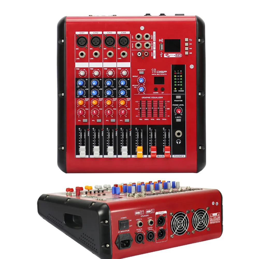 

IntegratedStagePerformance Wedding DSP Professional Effect Home Amplifier 4-Way 6-Way Small Performance Mixer Mono