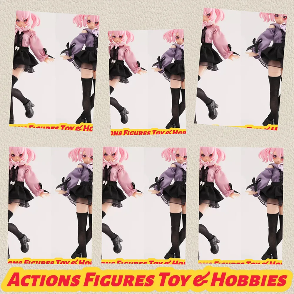 1/12 Scale Female Lace Blouse Mini Skirt Long Socks with Shoes Accessories Fit 6'' Kotobukiya MEGAMI DEVICE BD PF Series Dolls