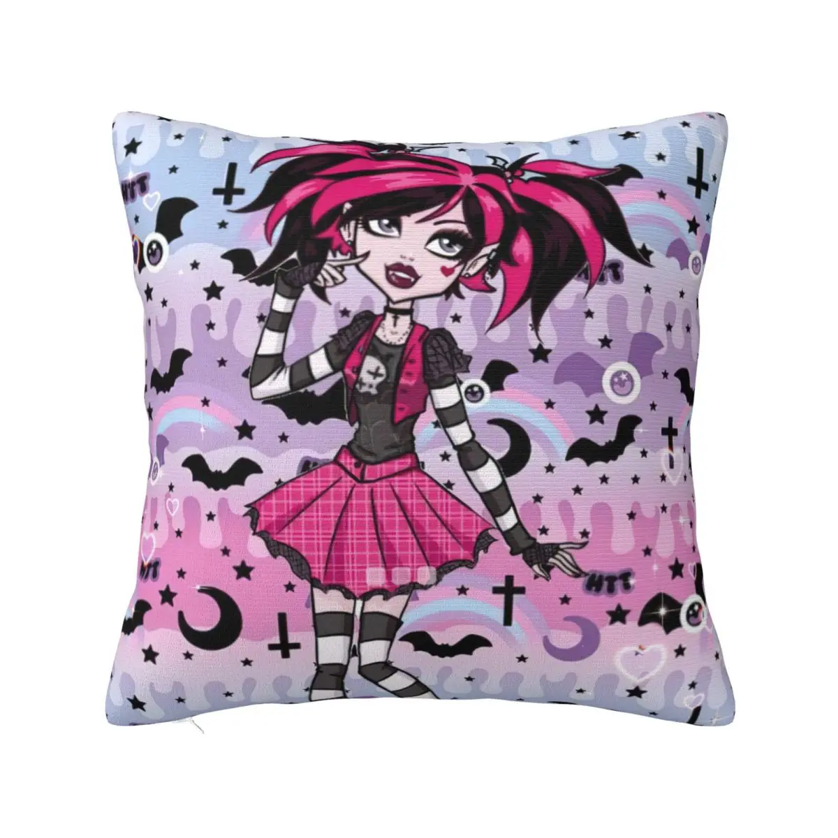 Monster High Pillowcase Soft Polyester Cushion Cover Decoration Cartoon Pillow Case Cover Sofa Square 45*45cm