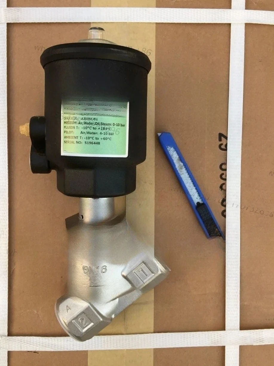 American angle valve pneumatic valve E 290 B 053 one inch stainless steel material DN 25